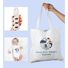 Ejoya Bebeklere Özel Çantasında Kişiye Özel Zıbın ve Biberon Bebek Hediye Seti 110016