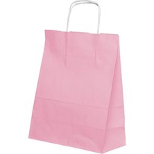 Alsepeteavm Roll-Up Kraft Çanta Pembe Orta Boy 25x31cm 25lI