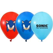 Kidspartim Sonic Temalı Baskılı Balon 10 Adet