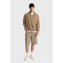 Giesto Buruşuk Görünümlü Bağcık Detaylı Gömlek