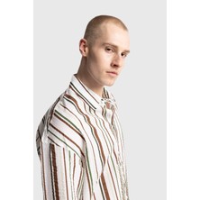 Giesto Çizgili Gofre Gömlek