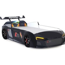 Ferraminii Siyah Arabalı Yatak V12 Audi Işıklı Full Plastik