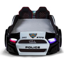 Ferraminii Polis Arabalı Yatak Kapıları Açılan Mustang Full Ledli Kumandalı ve Müzikli