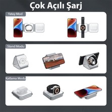 Ason Plus Ally 3 In1 Iphone Air Pods Iwatch Kablosuz Şarj Manyetik Katlanabilir Şarj Istasyonu