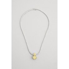 So CHIC Frida'nın Renkleri 18 Ayar Beyaz Altın Kaplama 43 cm Gümüş Kolye