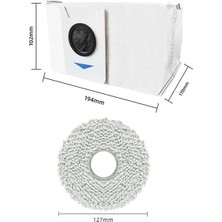Sumsool Ecovacs Deebot T20 Omni/x1 Omni Toz Torbaları Paspas Bezi Parça Seti (Yurt Dışından)