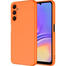 Caseart Samsung Galaxy A15 Kapak Içi Kadife Kamera Korumalı Lansman Silikon Kılıf - Turuncu