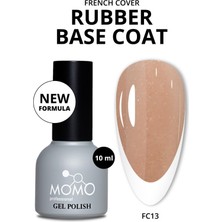 Momo Professional French Cover Rubber Base Coat Fc13, Işıltılı Nude 10 Ml