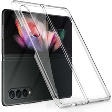 HTstore Galaxy Uyumlu Z Fold 3 Kılıf Zore Kıpta Kapak-Renksiz