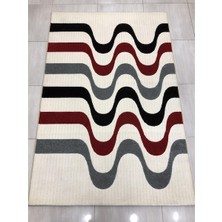 Burak Halı Samyeli 10944 Wk 150X230 Kırmızı Siyah Gri 4 M2 Halı !