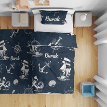 Adenka Home Isme Özel, Marine Desen Tek Kişilik Nevresim Seti