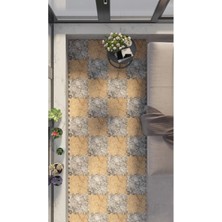 Mermer Deseli Büyük Küçük Balkon Halısı THB21