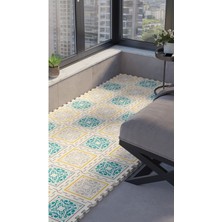 Tokyo Halı Renkli Yıkanabilir Dekoratif Büyük Balkon Halısı THB14