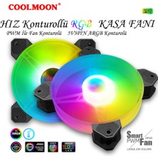 Coolmoon 12 cm Argb Kasafa Fanı Pc Fanı 5V3PIN Pwm