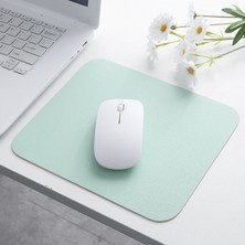 Bifeng Shop Yeşil Stil Katı Renkler Mouse Pad Ofis Evrensel Kaymaz Oyun Fareler Mat Pu Deri Su Geçirmez Fincan Paspaslar Dizüstü Masaüstü 26*21 cm (Yurt Dışından)