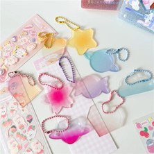 Bifeng Shop No.4 Stili Ins Özel Şekilli Degrade Renk Kordon Anahtarlık Yaratıcı Kendi Başına Yap Çıkartma Kawaii Sırt Çantası Dekoratif Kolye Akrilik Şeffaf (Yurt Dışından)