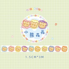 Bifeng Shop 2-L Tarzı Kawaii Karikatür Washi Bant Sevimli Ayı Tavşan Için Dekoratif Etiket Scrapbooking Günlüğü Kitap Albümü Sanat Zanaat (Yurt Dışından)