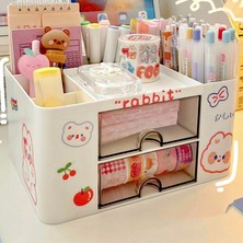 Bifeng Shop Pk Stili 2 Çekmeceli Kırtasiye Malzemesi Saklama Kutusu Masaüstü Öğrenci Ins Çekmece Kalem Dolabı Ofis Bandı Saç Aksesuarları Kawaii Çeşitli Eşyalar Organizatör (Yurt Dışından)