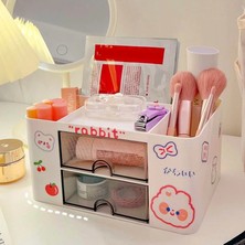 Bifeng Shop Pk Stili 2 Çekmeceli Kırtasiye Malzemesi Saklama Kutusu Masaüstü Öğrenci Ins Çekmece Kalem Dolabı Ofis Bandı Saç Aksesuarları Kawaii Çeşitli Eşyalar Organizatör (Yurt Dışından)