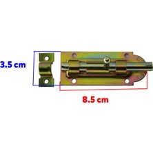 Badem10 Mavzer Sürgü No:4 Kilit Kadmiyum 35X85 mm Kapı Pencere Emniyet Mandalı Kilidi