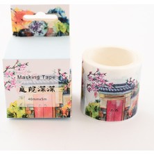 Bifeng Shop Stil6 Stili Çin Manzara Çiçekler Bitkiler Vintage Manzara Dekorasyon Washi Bant Dıy Planlayıcısı Günlüğü Scrapbooking Maskeleme Bandı (Yurt Dışından)