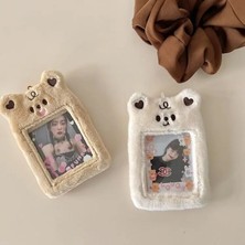 Bifeng Shop Kırmızı Stil Mınkys Yeni Varış Kawaii Ayı Peluş Fotoğraflı Kart Sahibi Kredi Kimliği Banka Kartı Otobüs Kartı Koruyucu Kılıf Fotoğraf Kollu Kırtasiye (Yurt Dışından)