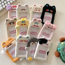 Bifeng Shop G Tarzı Kawaii Karikatür Hayvan Serisi Yumuşak Peluş 3 Inç Kpop Fotoğraflı Kart Tutucu Fotoğraf Kartı Tutucu Çanta Kolye Okul Kırtasiye (Yurt Dışından)