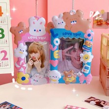 Bifeng Shop Sarı Tarzı Ins Stil Ayı Kart Sahibinin Kawaii Kampüs Otobüs Kartı Kordon Koruyucu Kapak Zincir Koruyucu Idol Fotocard Kollu Okul Kaynağı (Yurt Dışından)