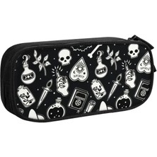 Bifeng Shop No.18 Stili Witchy Özü Sevimli Kalem Kutusu Erkek Kızlar Büyük Depolama Cadılar Bayramı Ürkütücü Cadı Kafatası Kalem Çantası Öğrencileri Kırtasiye (Yurt Dışından)