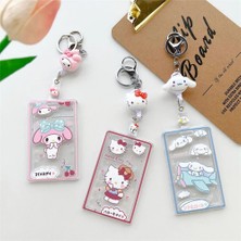 Bifeng Shop Sarı Stil Çocuklar Için Kawaii Kart Tutucu Fotocard Tutucu Kredi Kimlik Banka Kartı Fotoğraf Ekran Tutucu Otobüs Kartı Koruyucu Kılıf Kolye Anahtarlık (Yurt Dışından)