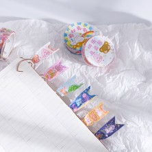 Bifeng Shop 1-K Tarzı Kawaii Karikatür Washi Bant Sevimli Ayı Tavşan Için Dekoratif Etiket Scrapbooking Günlüğü Kitap Albümü Sanat Zanaat (Yurt Dışından)