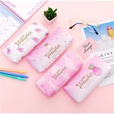 Bifeng Shop NO.295 Tarzı Yeni Tuval Meyve Ananas Kalem Kutusu Kız Kırtasiye Kawaii Kalem Çantası Okul Ofis Malzemeleri Öğrenciler Hediyeler (Yurt Dışından)