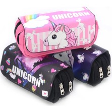 Bifeng Shop No.17 Tarzı Kalem Kutusu Unicorn Kawaii Kırtasiye Kalem Kutusu Trousse Scolaire Astuccio Büyük Kapasiteli Kalem Çantası Estuche Lapices Kalem Çantası (Yurt Dışından)