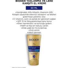 Bioder Yaşlanma Ve Leke Karşıtı El Kremi 50 Ml - Kolajen Q10 Arbutin C Vitamini Spf 15 Alkolsüz