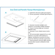Gök Panel 60X60 LED Panel Sıva Üstü Desenli Tekli 46510715SU