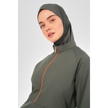 Alfasa Reglan Kol Pantolonu Desenli Tesettür Mayo