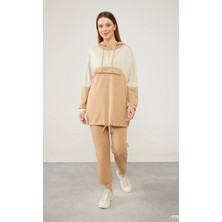 Masiva Collection Tesettür Takım Paraşüt Kumaş Camel