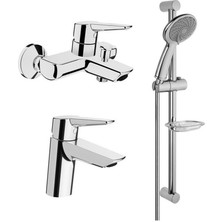 Artema Solid S Banyo + Lavabo Bataryası + Artema Samba 3f Sürgülü Duş Takımı