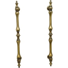 Koldoor Şehzade Antik Sarı Mobilya Dolap Mutfak Çekmece Kulpu 160 mm ( 16 cm ) 5 Adet