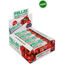 Fellas Vegan Protein Bar - Çilekli ve Kakaolu 40G x 12 Adet