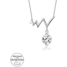 Serra Jewels Swarovski Taşlı Gümüş Ritim Bayan Kolye