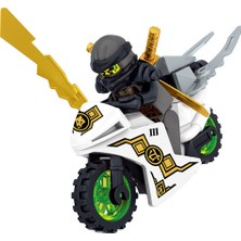 Liscop 8stk Ninjago Motosiklet Seti Minifigures Ninja Mini Figürler Blok Oyuncaklar (Yurt Dışından)