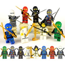 Liscop 8 Adet/takım Karikatür Film Ninjago: Spinjitzu Ustaları Şekil Seti Kai Smith Jay Walker Modeli Yapı Taşları Kitleri Tuğla Oyuncaklar Çocuk JY1613 (Yurt Dışından)