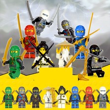 Liscop 8 Adet/takım Karikatür Film Ninjago: Spinjitzu Ustaları Şekil Seti Kai Smith Jay Walker Modeli Yapı Taşları Kitleri Tuğla Oyuncaklar Çocuk JY1613 (Yurt Dışından)