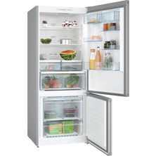 Bosch KGN76VIE0N Alttan Donduruculu Buzdolabı 186 x 75 cm Kolay Temizlenebilir Inox No-Frost