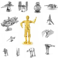 Liscop Star Wars 3D Metal Yapboz Millennium Falcon R2D2 Bb-8 Bulmaca Montaj Dıy Model Seti Oyuncaklar Çocuklar Için (Yurt Dışından)