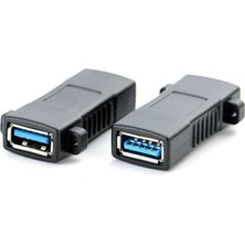 Liscop USB 3.0 Tip A Dişi - Dişi Konnektör Uzatma Kablosu Adaptörü, Sabitleme Delikli (Yurt Dışından)