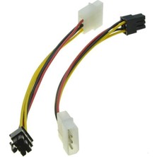 Liscop Adaptör Kablosu 4 Pin Molex - 6 Pin Pcı-Express Pcıe Ekran Kartı Güç Dönüştürücü Adaptör Kablosu (Yurt Dışından)