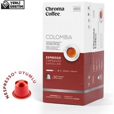 Chroma Coffee Colombia 30 Adet Nespresso Uyumlu Kapsül Kahve %100 Arabica Kolombiya