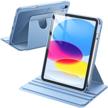 Five-E Apple iPad 10. Nesil 10.9 (2022) Yatay ve Dikey Dönebilen Standlı Kalem Şarjına Uygun Darbe Dayanıklı Thermix Kılıf ve Ekran Koruyucu A2696 A2757 A2777 A3162